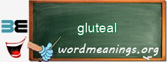 WordMeaning blackboard for gluteal